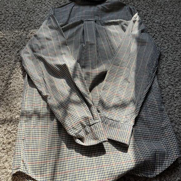 Orvis men's heavy flannel button down shirt with pockets sz Small Beige Brown - Picture 8 of 9